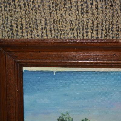 1982 Framed Landscape Original Art by Jane Newman