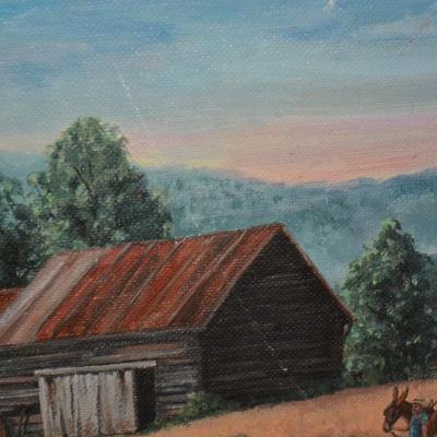 1982 Framed Landscape Original Art by Jane Newman