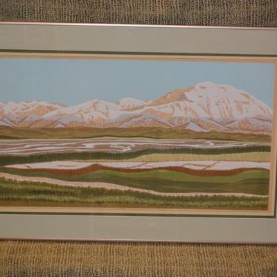 Alaskan Artist Ree Nancarrow "Denali" Print 1983 Framed Matted & Signed 183/195