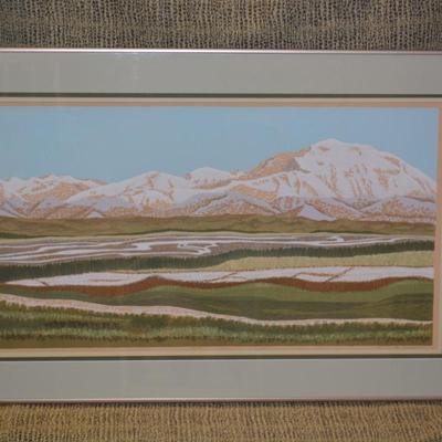 Alaskan Artist Ree Nancarrow "Denali" Print 1983 Framed Matted & Signed 183/195