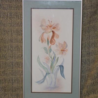 Stunning Framed & Matted Local Betty Baugher-Fridley Original Watercolor Signed