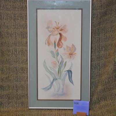 Stunning Framed & Matted Local Betty Baugher-Fridley Original Watercolor Signed
