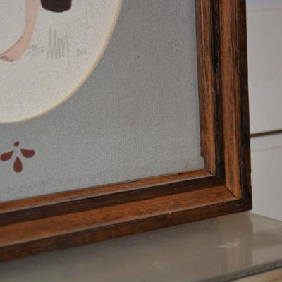 Framed & Matted P. Buckley Moss Signed Print 990/1000 from 1982 11.5"x9.75"