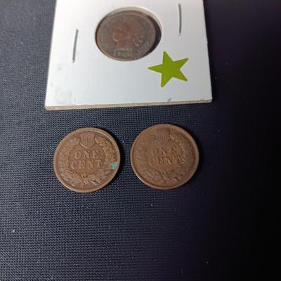 3 INDIAN HEAD PENNIES
