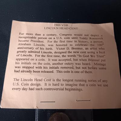 REPLICA COIN, 1909 VDB CENT & BI-CENTENNIAL PENNY