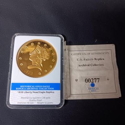 REPLICA COIN, 1909 VDB CENT & BI-CENTENNIAL PENNY