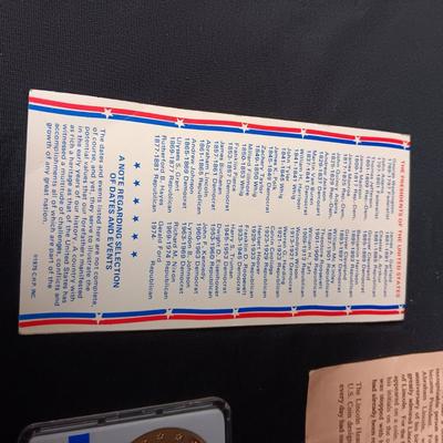 REPLICA COIN, 1909 VDB CENT & BI-CENTENNIAL PENNY