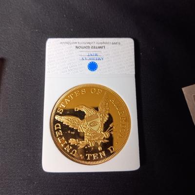 REPLICA COIN, 1909 VDB CENT & BI-CENTENNIAL PENNY