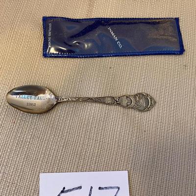 Vintage Valley Falls Collectables Sterling Spoon