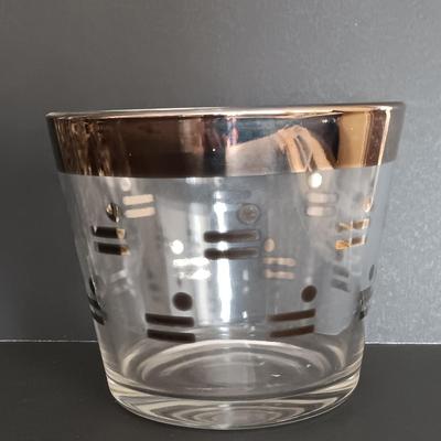 LOT 3: Vintage Set of Hiball Glasses with Ice Bucket and Caddy