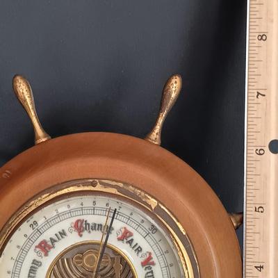 LOT 4: Springfield Temperature & Barometer Weather Station w/ a Nautical Style Barometer