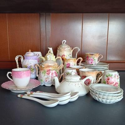 LOT 21: Children's Tea Collection- Antique & Vintage Mini Teapots, Cups & Plates