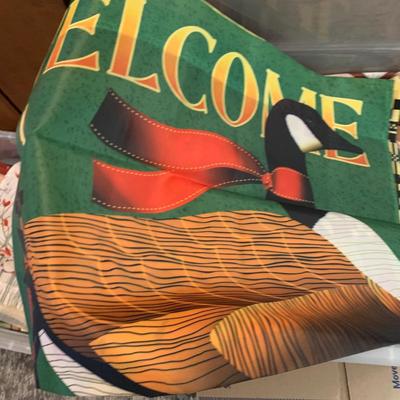 LOT 61: X-Large Collection of Garden & House Flags: All Seasons & Holidays