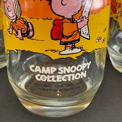 LOT 66: Vintage Peanuts Camp Snoopy Glasses McDonalds