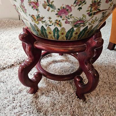 Chinese Ceramic Fish Bowl Side Table (BLR-DW)
