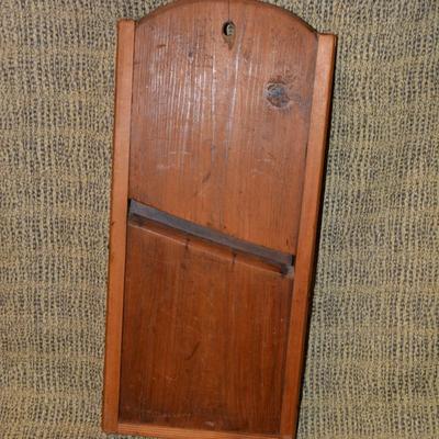 Antique Emarvel Cabbage Slicer with Wall Storage Opening 21"x9.5"