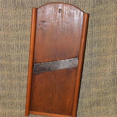 Antique Emarvel Cabbage Slicer with Wall Storage Opening 21"x9.5"