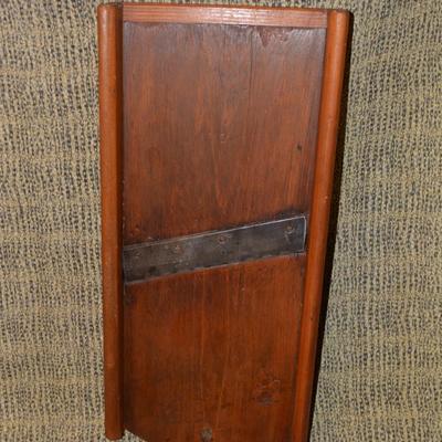 Antique Emarvel Cabbage Slicer with Wall Storage Opening 21"x9.5"