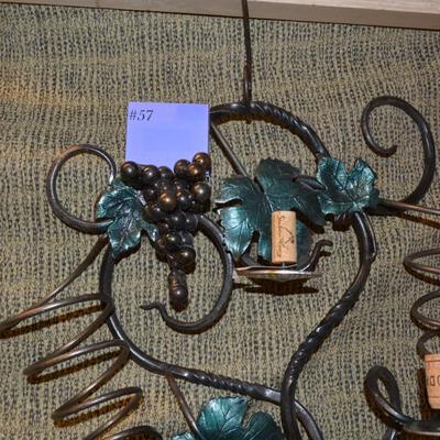 The Garden Gate of Bloomer Springs Hanging Iron Candle Holder Wine Stand 20.5"x17"