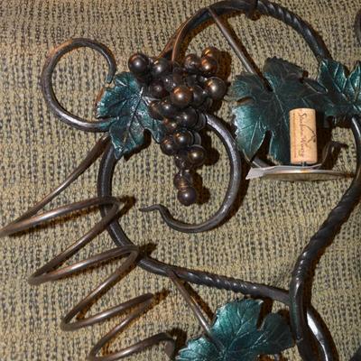 The Garden Gate of Bloomer Springs Hanging Iron Candle Holder Wine Stand 20.5"x17"