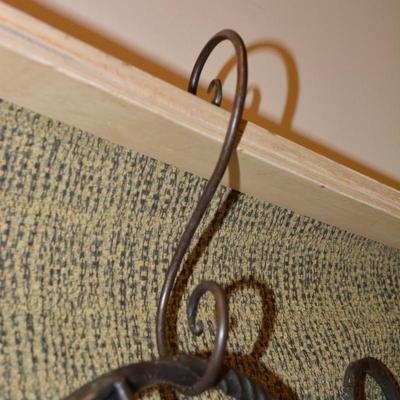 The Garden Gate of Bloomer Springs Hanging Iron Candle Holder Wine Stand 20.5"x17"