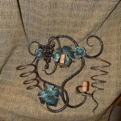The Garden Gate of Bloomer Springs Hanging Iron Candle Holder Wine Stand 20.5"x17"