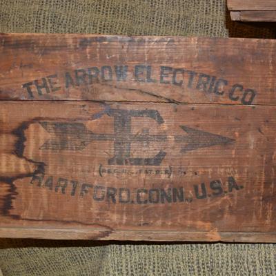 Lot of 3 Very Vintage Wooden Crates