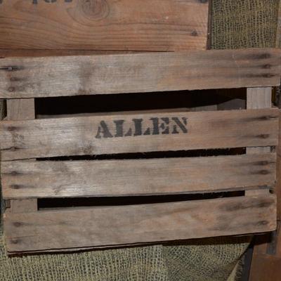 Lot of 3 Very Vintage Wooden Crates