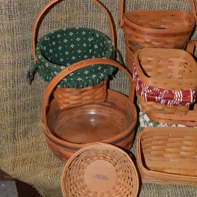 Large Lot of Assorted Longaberger Baskets
