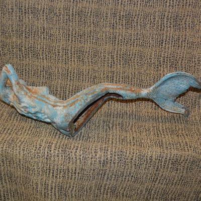 Vintage Cast Iron Mermaid 18"