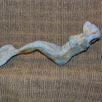 Vintage Cast Iron Mermaid 18"