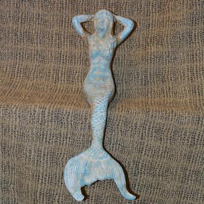 Vintage Cast Iron Mermaid 18"