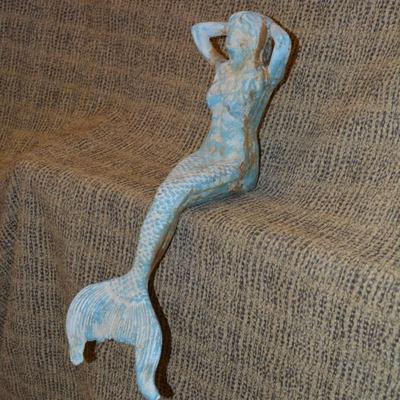 Vintage Cast Iron Mermaid 18"