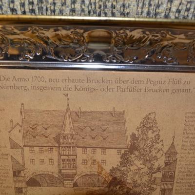 Vintage 1988 E. Otto Schmit Large Hinged Tin, West Germany