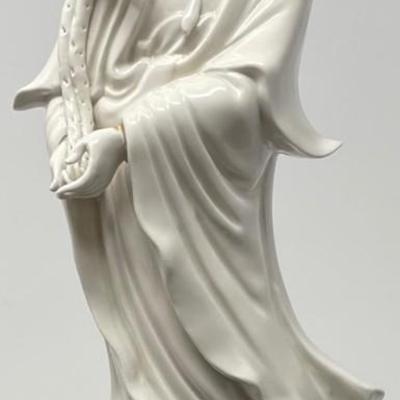 20 th  C. Chinese Blanc De Chine Figure of a Woman