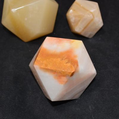 Set of 3 Onyx Dodecahedra 2.5", 2.25", 1.75"