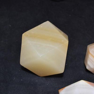 Set of 3 Onyx Dodecahedra 2.5", 2.25", 1.75"