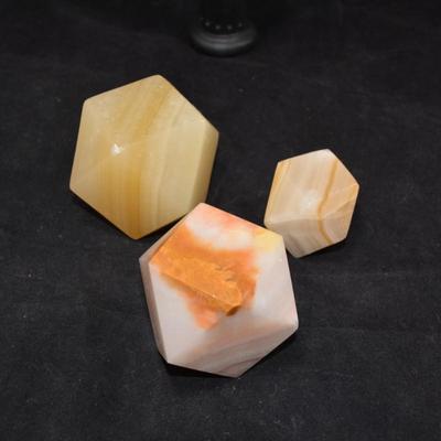Set of 3 Onyx Dodecahedra 2.5", 2.25", 1.75"