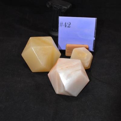 Set of 3 Onyx Dodecahedra 2.5", 2.25", 1.75"