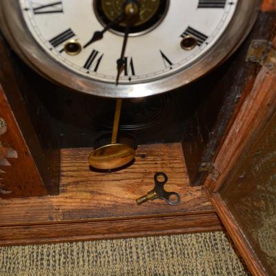 Antique 1890's E, Ingram & Co. Wind Up Mantle Clock