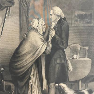 Washington's Last Interview with his Mother Printerd by A E Coates, NY