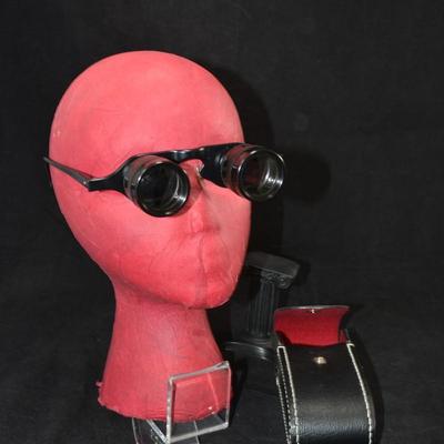Vintage Carton 2.8x28 Binocular Eye Glasses w/ Case