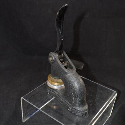Vintage District of Columbia Cast Iron Notary Stamp 1956 8"