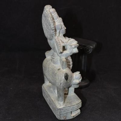 Vintage Soapstone KRISHNA w/ Flute 6.5" Tall
