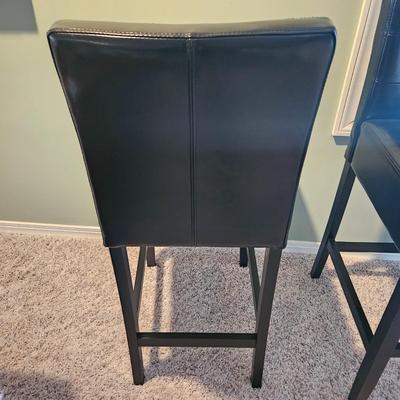 Pair of Black Bar Stools (BLR-DW)