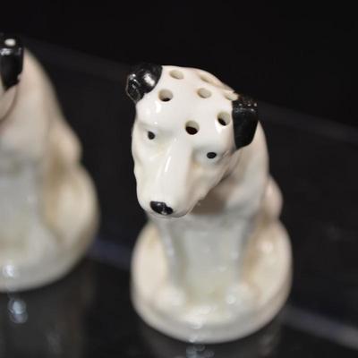 Vintage RCA Victor Nipper Dog Salt + Pepper Shakers 3" Tall