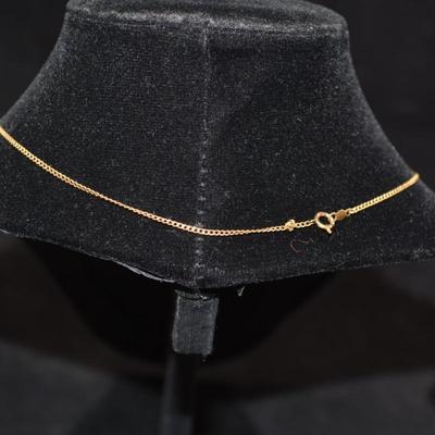 14K Gold Horse Pendant w/ 14K Gold Chain 18" 3.6g