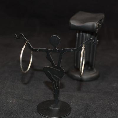 925 Sterling 1.25" Hoop Earrings 3.9g