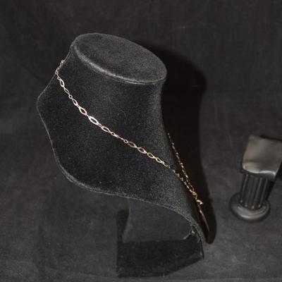 925 Sterling Chain w/ Silver Inlay Abalone Pendant 18" 15.2g