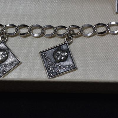Vintage Sterling "Cub Ladies" Charm Bracelet w/ Original Box 7" Unweighted - Tested